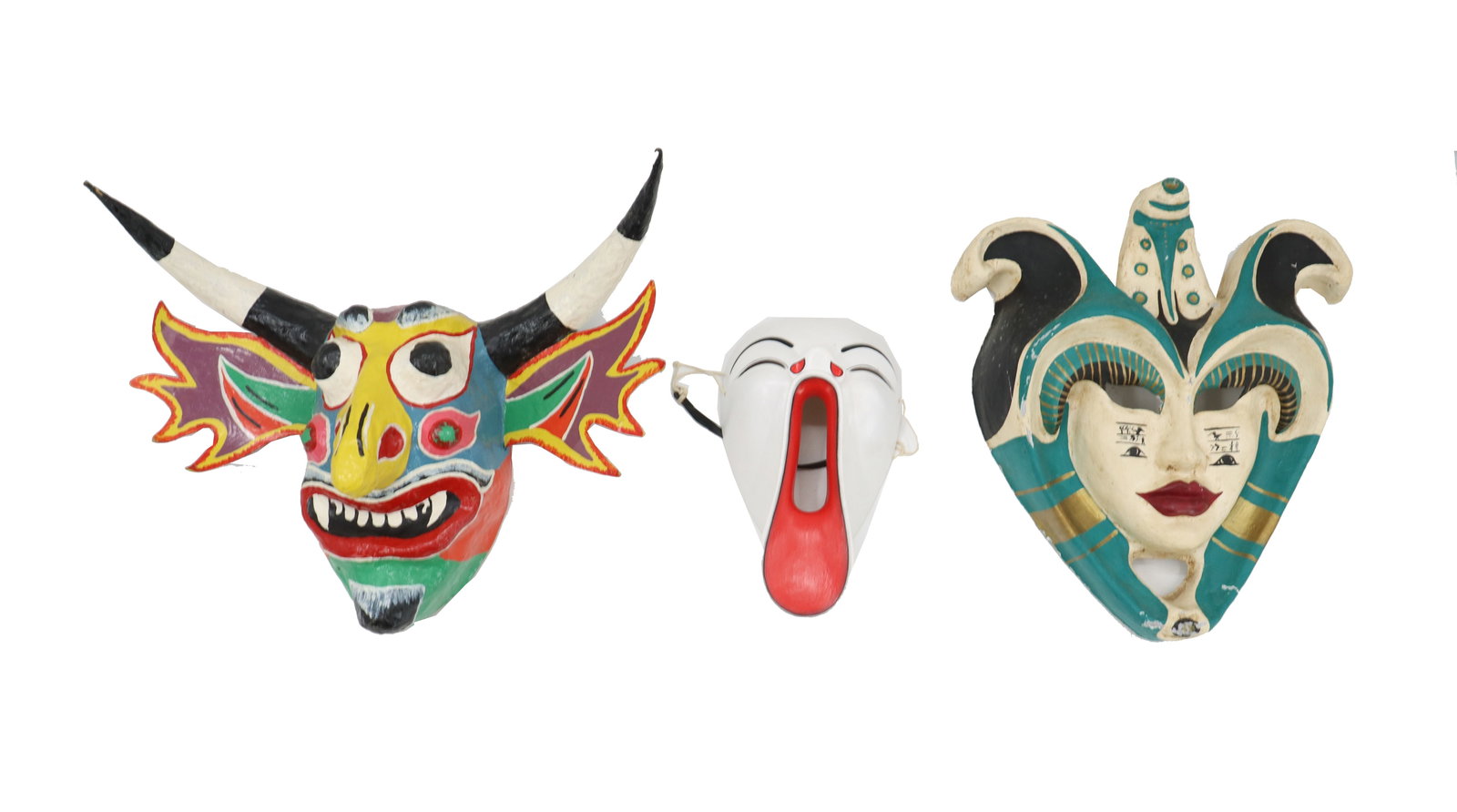 (3) Distinct Decorative Masks (1 of 18)
