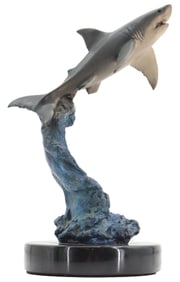 Robert Wyland (Born 1956) American, Bronze Shark AP Sculpture