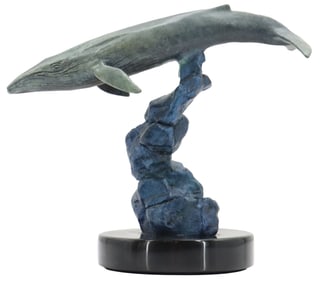 Robert Wyland (Born 1956) American, Bronze Blue Whale AP Sculpture