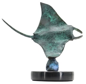 Robert Wyland (Born 1956) American, Bronze Stingray AP Sculpture