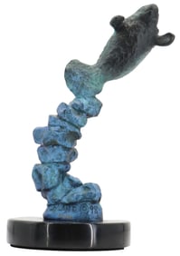 Robert Wyland (Born 1956) American, Bronze Manatee AP Sculpture