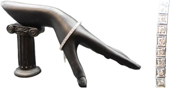 Platinum and Diamonds Tennis Bracelet - Gross 17.0 g.