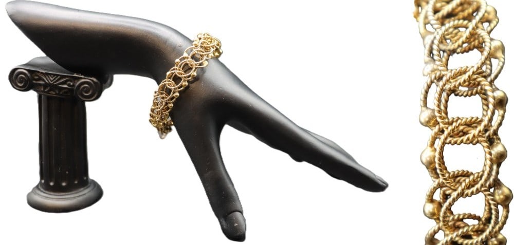 Marked 14k Gold Bracelet - Gross 24.3 g. (1 of 10)