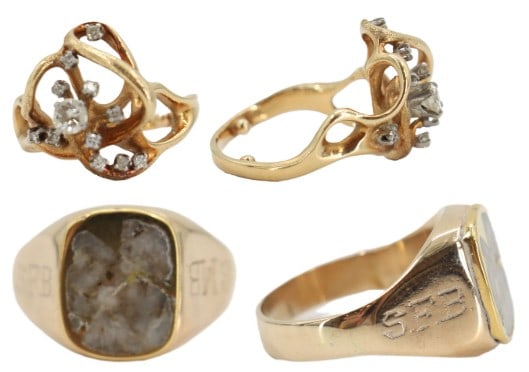 (2) 14k Gold Rings - Gross 14.9 g. (1 of 20)