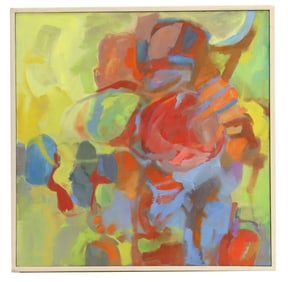 Darrell Crisp (20th Century) American, Abstract Expressionist Oil on Canvas