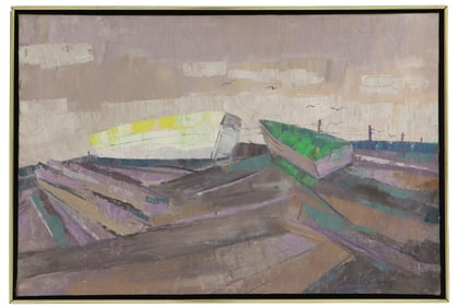 George Barrel (1923-2003) Italian/American, Oil on Canvas