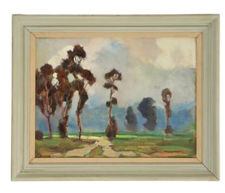 William D. Dampier (1910-1985) American, Oil on Canvasboard, California Landscape