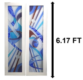 Pair of Stained Glass Panels