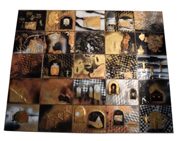 Mary White (1926-2013) Welsh, Tile Art Collage