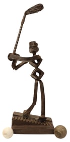 James Randolph (20th/21st Century) American, Folk Art Sculpture of a Golfer