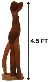 Diana Shaio (1942-2025) Colombian American, Weathered Steel Sculpture