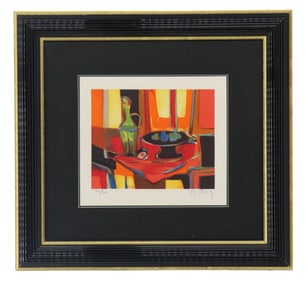 Marcel Mouly (1918-2008) French, Signed and Numbered Cubist Still Life Lithograph