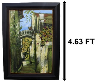 Le Minh Duc (Born 1981) Vietnam, Oil on Canvas Street Scene