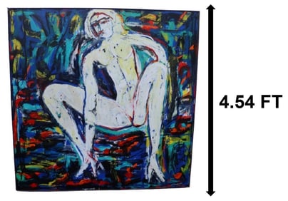 Hans Henrik Petersen Danish, Figural Nude Oil on Canvas