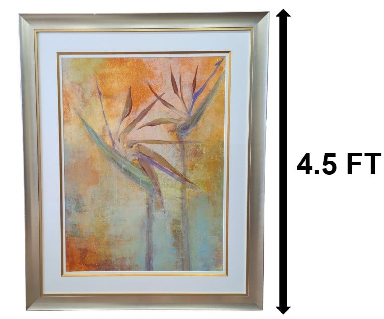 Maeve Harris Bird of Paradise Giclee: Maeve Harris Bird of Paradise Giclee. Overall Size: 44 x 54 in. Sight Size: 29 1/2 x 39 in. Maeve Harris is an American abstract painter known for her ethereal, nature-inspired works