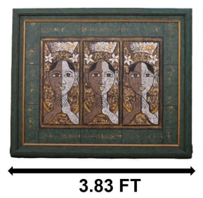 I Gede Putra Udiyana (Born 1969) Balinese, Oil on Canvas "Brown Chilies on Green"