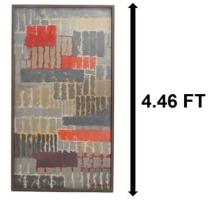 John Axton iii (1922-2009) American, 1959 Oil on Canvas, "City at Night #3"