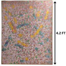 Fritz Rauh (1920-2011), Oil on Canvas Abstract Painting