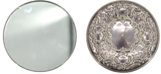 Towle Sterling Silver Pocket Hand Mirror with Carrying Bag