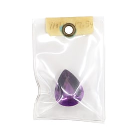 Stunning Pear Cut Genuine 17.54 Carat Purple Amethyst with Certificate of Appraisal