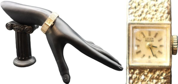 Marked 14k Gold Lucien Piccard Watch As Is - Gross 24.3 g.