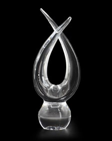 Signed Steuben Intertwined Art Glass Sculpture