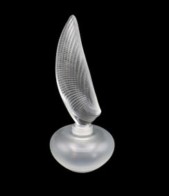 French Lalique Crystal Coquillage Art Nouveau Style Perfume Bottle