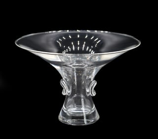Steuben Crystal Thumbprint Bouquet Vase