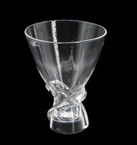 Steuben Crystal Spiral Flower Vase