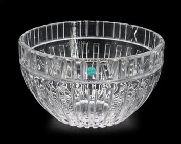 German Tiffany & Co. Atlas Pattern Crystal Bowl