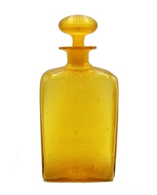 Steuben Bristol Yellow Decanter With Stopper