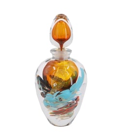Jean-Claude Navarro (1943-2014) French, Art Glass Bottle with Stopper
