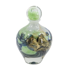 Jean-Claude Navarro (1943-2014) French, Art Glass Bottle with Stopper