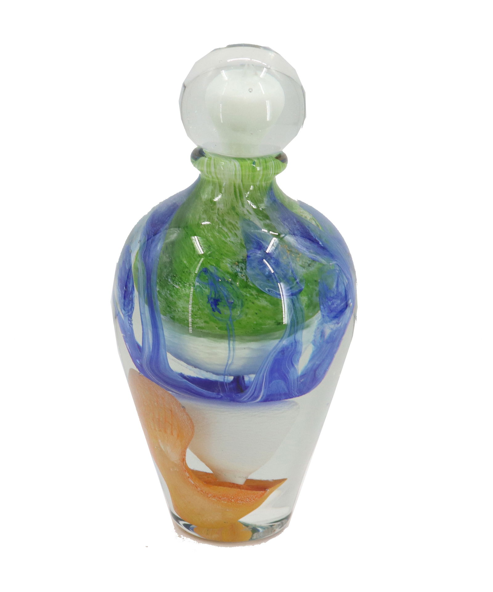 Jean-Claude Navarro (1943-2014) French, Art Glass Bottle with Stopper (1 of 15)