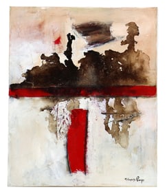 Milagros Pongo (Born 1972) Peruvian, Oil on Canvas