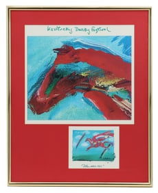 Peter Max (Born 1937) American, Framed Kentucky Derby Festival Poster and Postcard