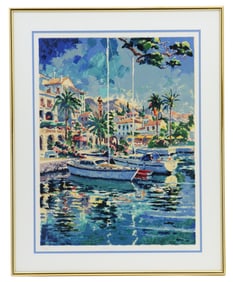 Hazel Soan (Born 1954) British, Marine Landscape Serigraph