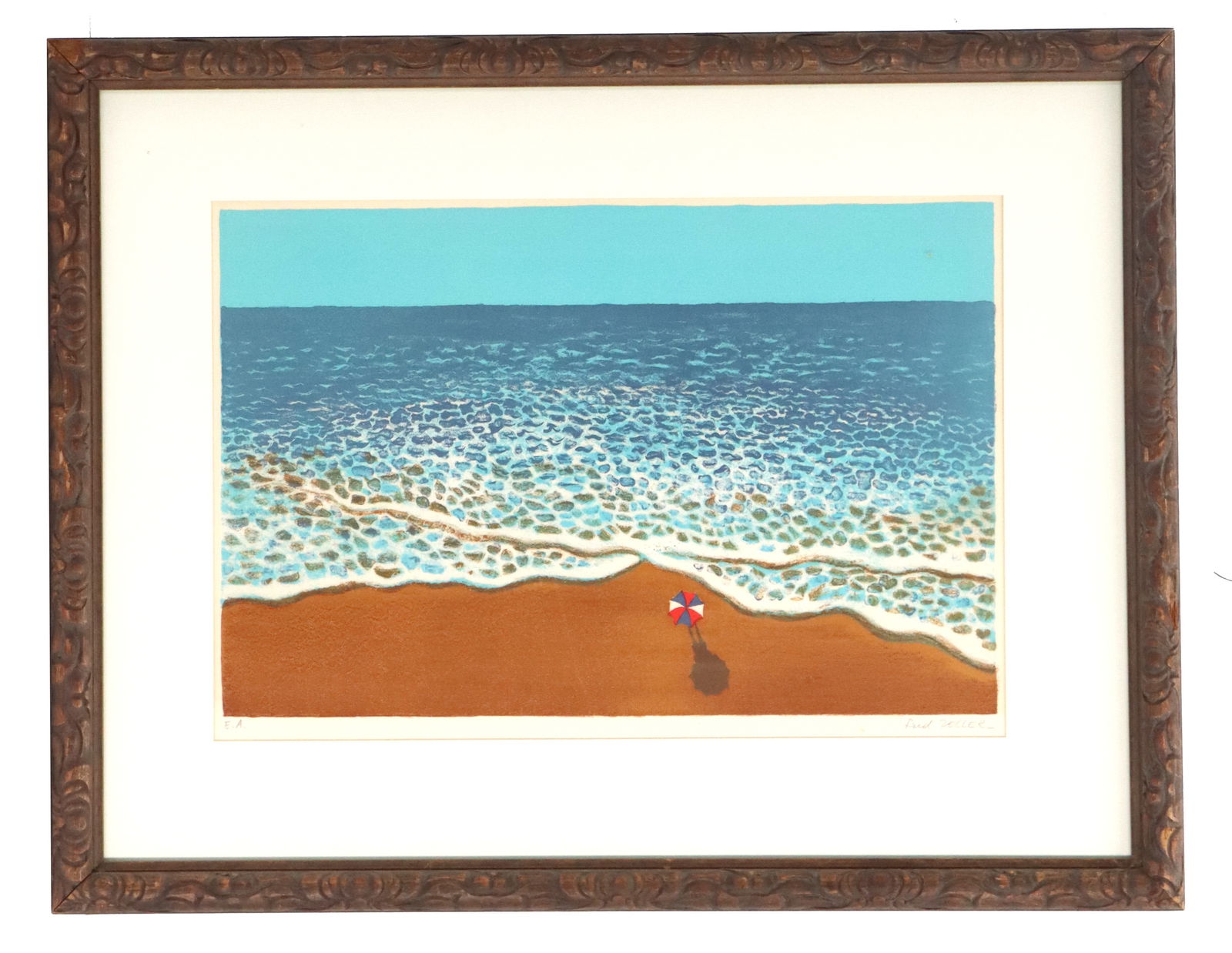 Fred Zeller (1912-2003) French, Artists Proof Seascape Lithograph (1 of 9)