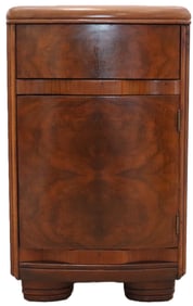 Wooden Art Deco Single Drawer Nightstand Cabinet