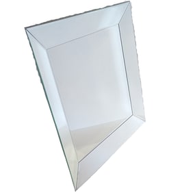 Modern 35 inch Square Mirror within A Mirrored Frame