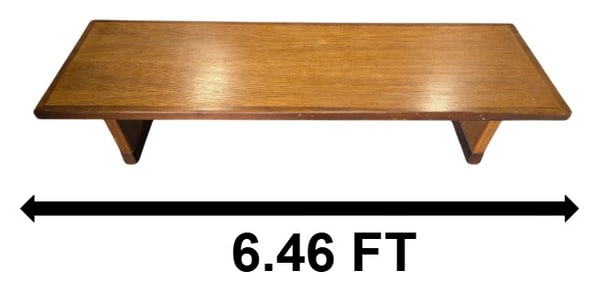 Mid-Century Modern Low Wooden Bench