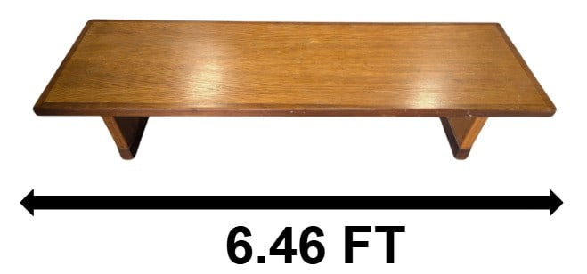 Mid-Century Modern Low Wooden Bench (1 of 8)
