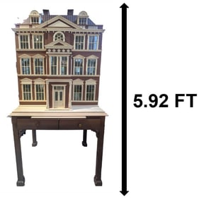 Maitland-Smith Wood Doll House Form Bar Cabinet