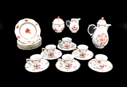 (21) Herand Hungary Chinese Bouquet Porcelain Dish Set