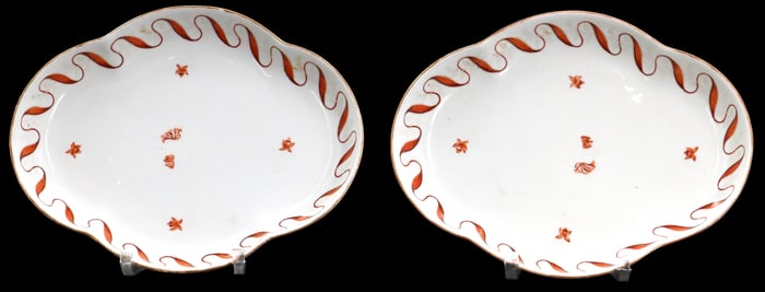 (2) Royal Crown Derby Lozenge-Shaped Serving Bowls