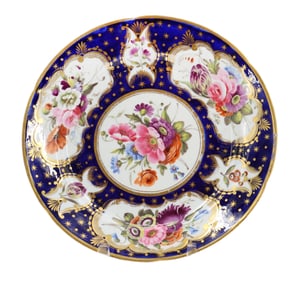 Chamberlains Worcester of London Painted Porcelain Lunch Plate