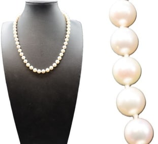 Single Strand Cultured Pearl Necklace