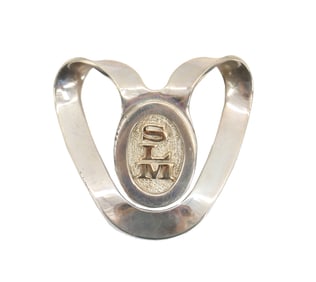 Sterling Silver & 14k Gold Money Clip - Gross 0.985 ozt.