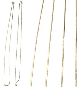 (2) Marked 14k Gold Chains - Gross 1.9 g.