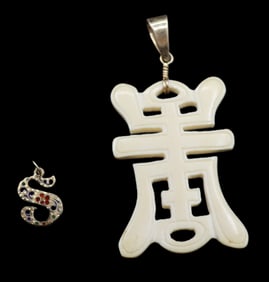 (2) Pendants With 14k Gold - Gross 8.5 g.